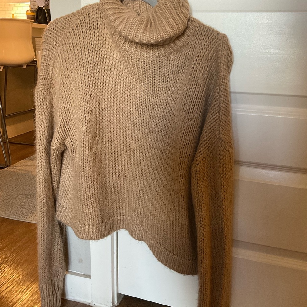 Cozy Tan Turtleneck Sweater